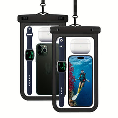 IPX8 Waterproof Bag for Large Phones, PVC Touch Screen Storage