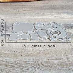 Catlove Christmas Santa Claus Metal Cutting Dies Scrapbooking Stencil
