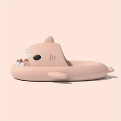 Women's Shark House Slippers Open Toe Solid Anti Slip Home Slides