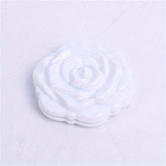 Plastic Rose Makeup Mirror Double Side Folding Compact Mirror