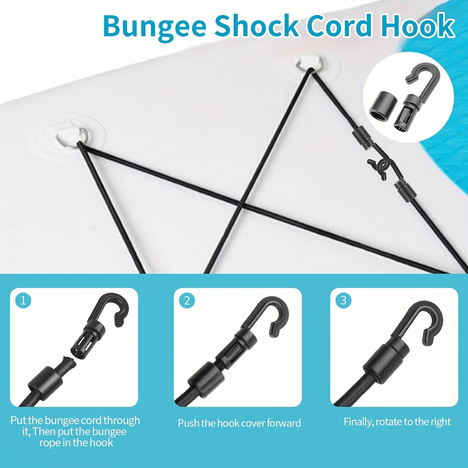26 Pcs Bungee Shock Cord Hook For 1 4 Inch Cord Rope Kayaks