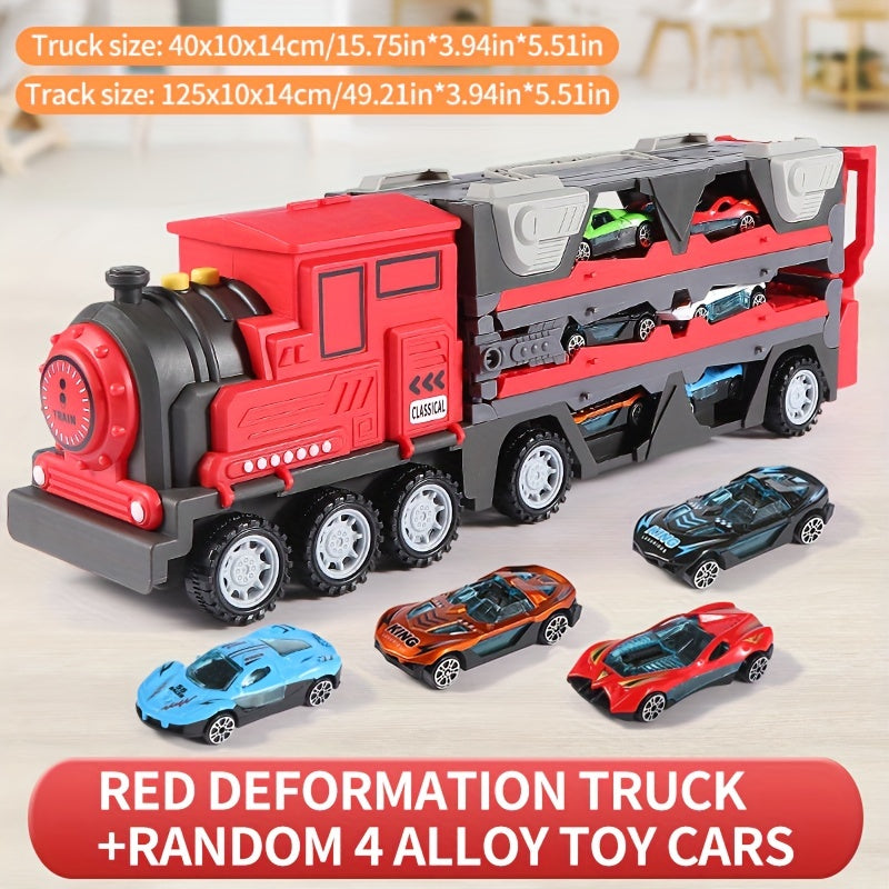 Random Ejection Deformation Large Truck Toy Car Combination