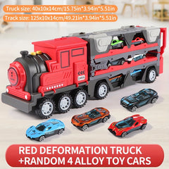 Random Ejection Deformation Large Truck Toy Car Combination
