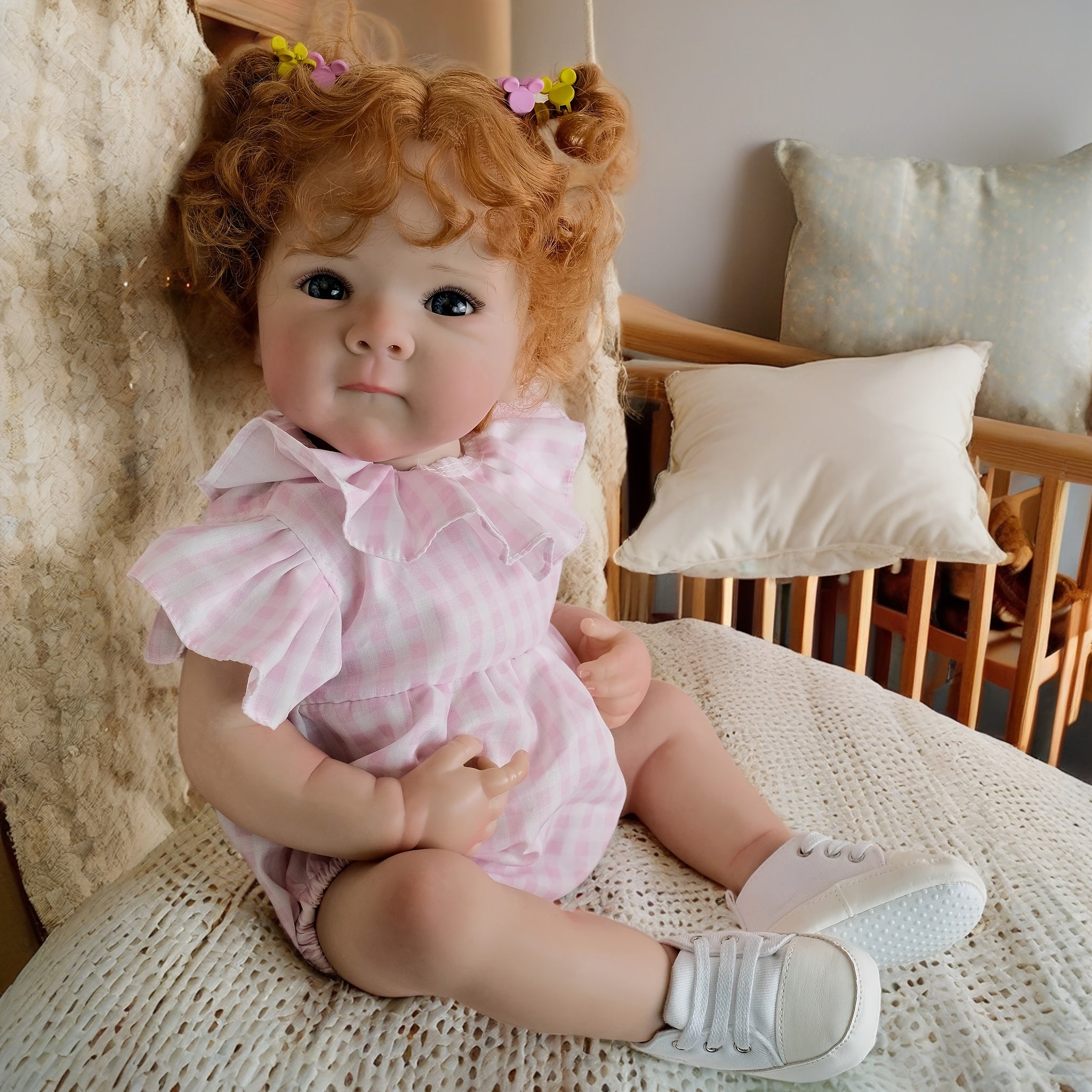 Realistic 19 Inch Vinyl Plush Bettie Reborn Doll with Open Eyes