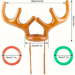 Inflatable Antlers Christmas Hat Kids & Adults Game Props