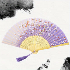1pc Folding Fan Bamboo Ancient Style Fan Chinese Style Small Fan Gift For Men