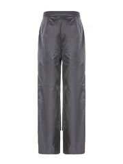 Y2K Style Sports Pants Low Waist Lace Up Casual Trousers