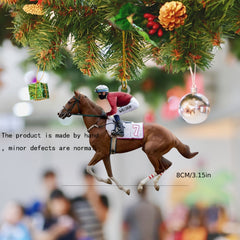 Creative Rider Acrylic Flat Decoration Pendant for Christmas Tree, Set of 5 or 6