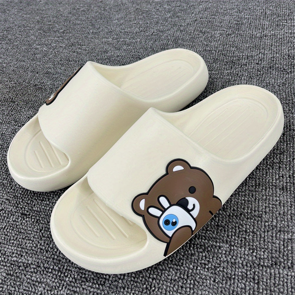 Men's Bear Slip On Slides Soft Sole Non slip Slippers