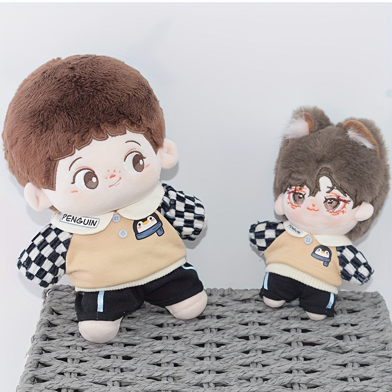 Cartoon Doll Clothes Set Top & Shorts Printed Sportswear 2 Colors for Dolls