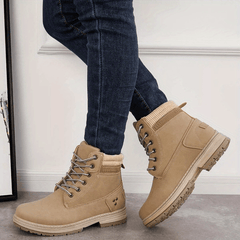 Women's Lace-up Ankle Boots Warm Combat Outdoor Shoes