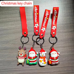 1pc Cartoon Key Chain Keyring Pendant Ornament Christmas Gift