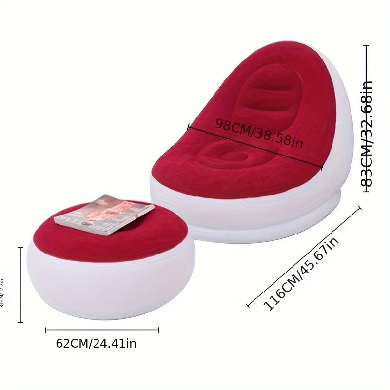 Inflatable Cushion Sofa Air Lounge Chair Bed Lazy Person Chair