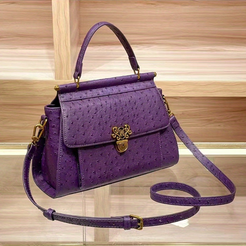 Arrival Women's Purple Quilted Crossbody Bag with Detachable Strap