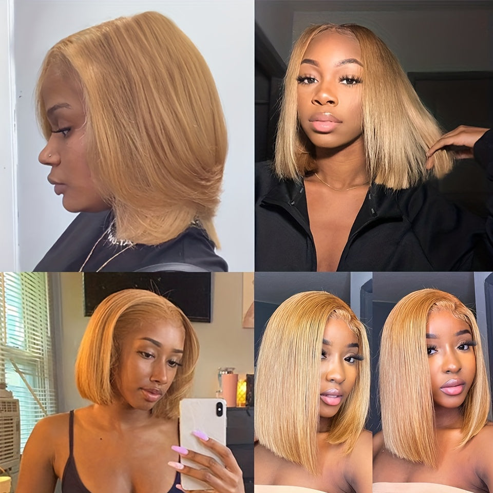 Short Bob Straight Lace Front Human Hair Wig