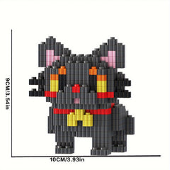 1818pcs Cat Building Blocks Set DIY Puzzle Toy for Adults and Teens
