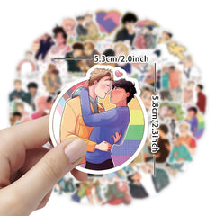 52pcs Heart Stopper Waterproof Stickers for Water Bottles Phone Laptop