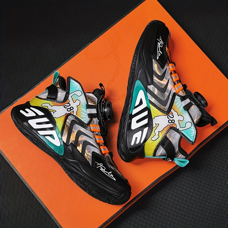 Men's High Top Basketball Shoes Breathable Non Slip Sneakers