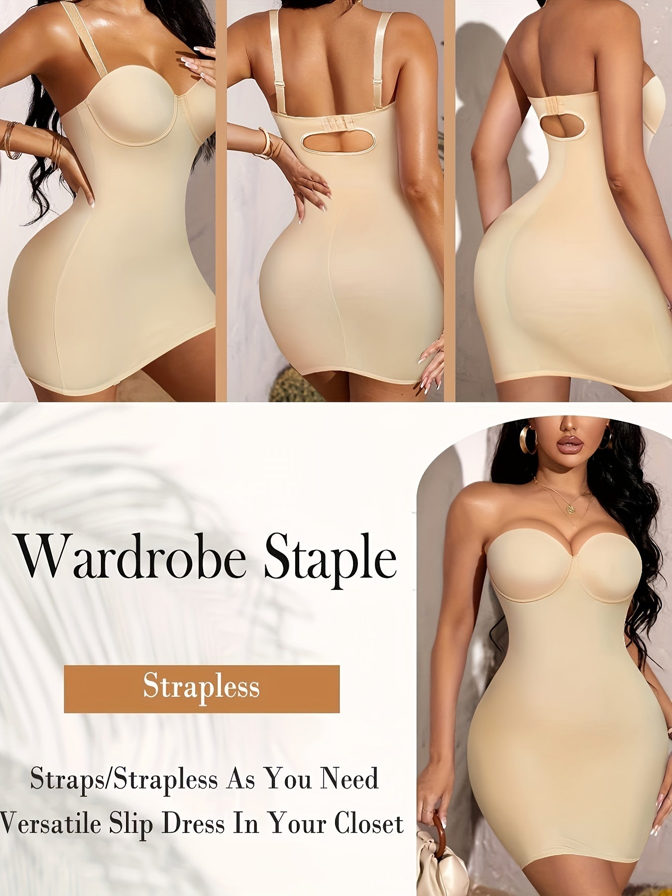 Bodycon Dress with Tummy Control Shapewear for Women