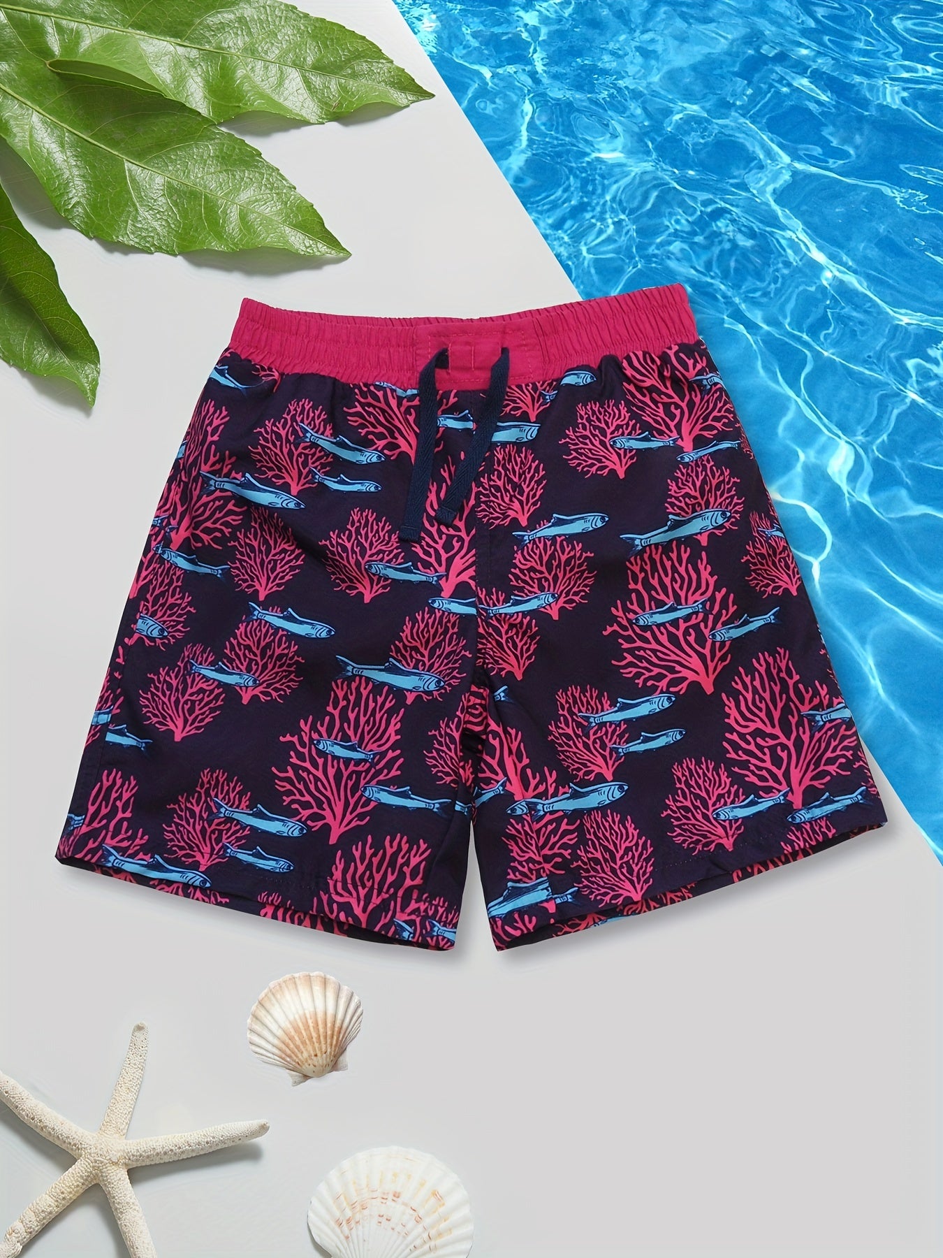 Boys Teen Cartoon Swim Trunk for Summer Beach Holiday