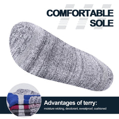 YUEDGE Men's Outdoor Hiking Crew Socks 5 Pairs Pack