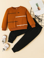 Boys Sports Sweatshirt & Sweatpants Set