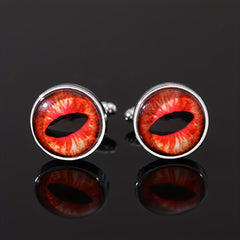 Crystal Glass Cat Eye Eyelet Cufflinks High-End Shirt Buckle