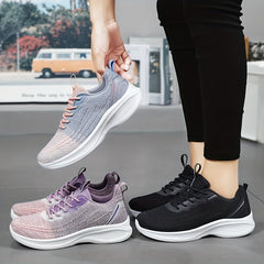 Women's Knitted Sports Shoes Low Top Running Sneakers