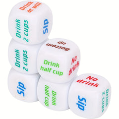 English Wine Dice Bar Entertainment Plastic Dice Toy 1.98cm