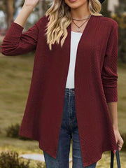 Jacquard Open Front Cardigan