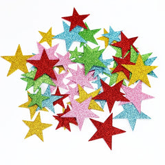 70pcs Colorful 3D Glitter Foam Stickers for DIY Crafts