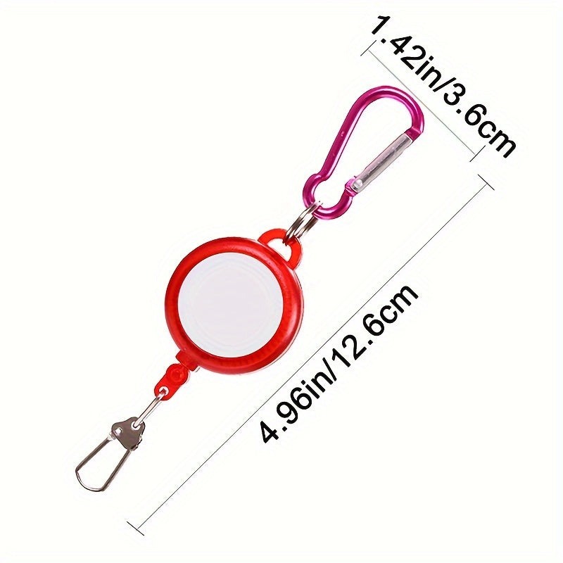 Functional Keychain Buckle Retractable Keychain Mountaineering Skiing Keyring