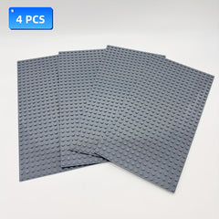 4pcs Building Block Baseplate Set, 25x12 Base Plates for Toys, Birthday