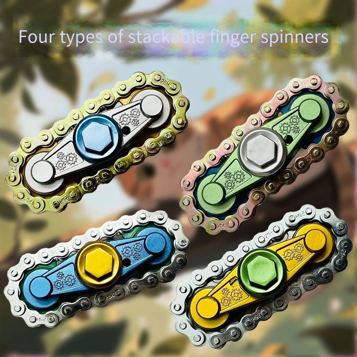 Stackable Metal Chain Fidget Spinner Relax Toy