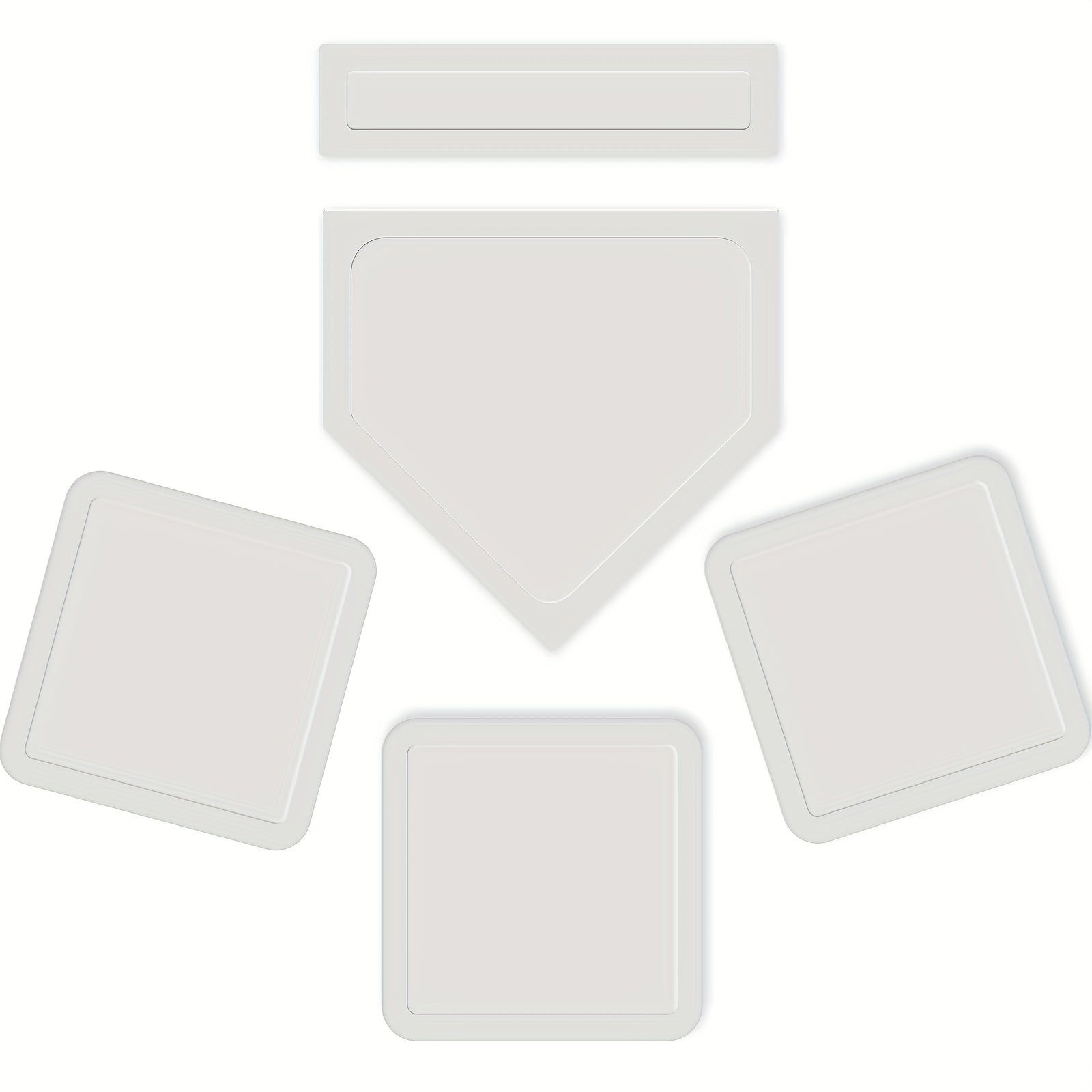 5pcs Baseball Bases Set Softball Rubber Base