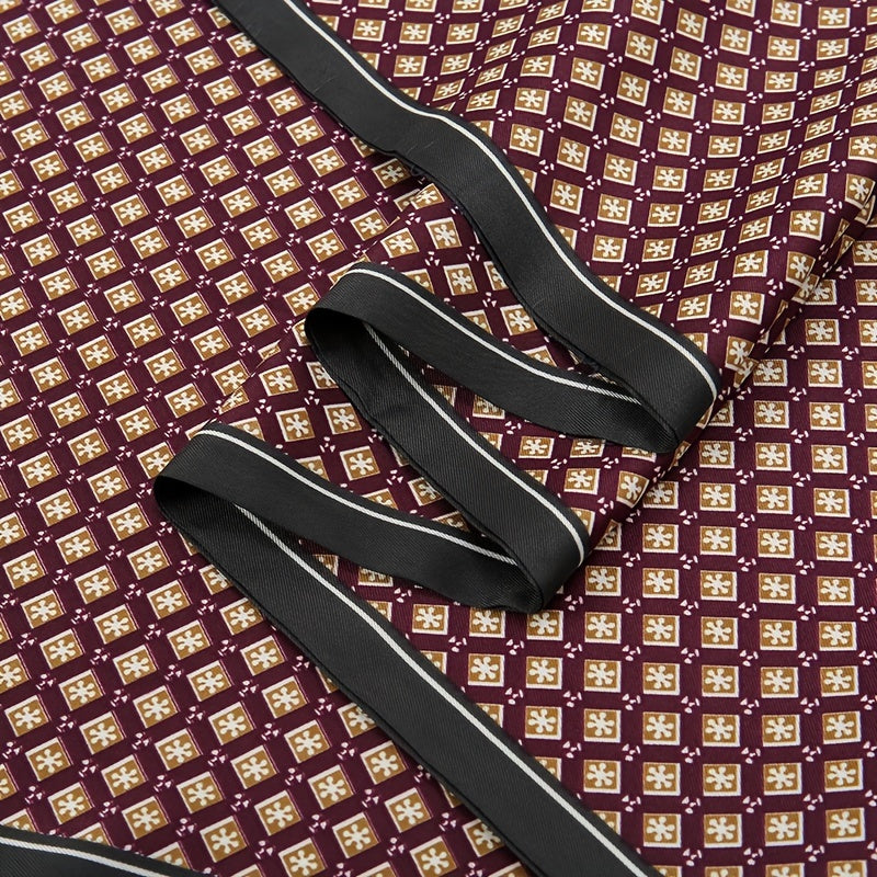 Men's Printed Double Layer Neck Scarf