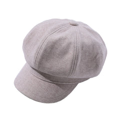 Solid Women Beret Cap British Style Lightweight Casual Hat Beret