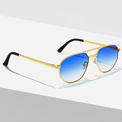 Retro Polygon Pilot Sunglasses UV400 Protection
