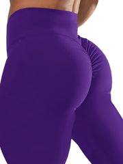 Ruched Lifting Leggings Sporty Skinny Leggings Women's Clothing