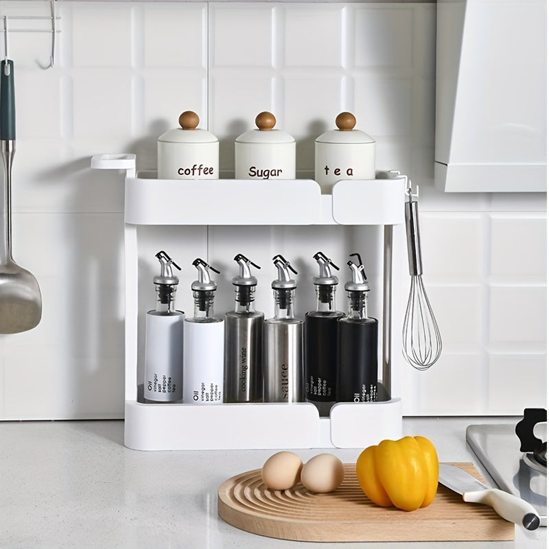 Floor Standing Storage Rack Kitchen Living Room Movable Small Cart