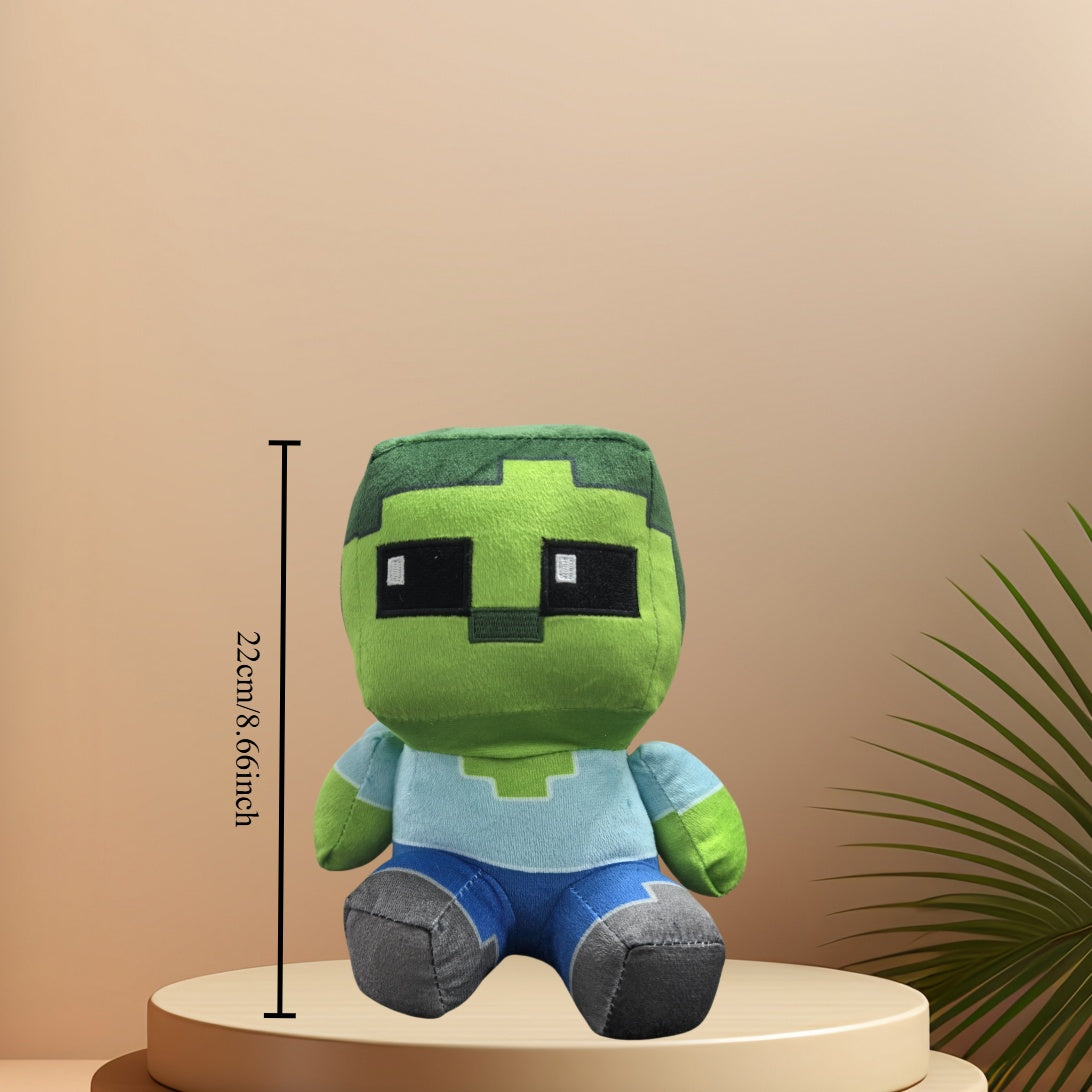 Green Sitting Zombie Plush Toy Soft & Durable Fabric Stuffed Animal