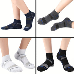 Breathable Striped Cotton Ankle Socks for Men and Women