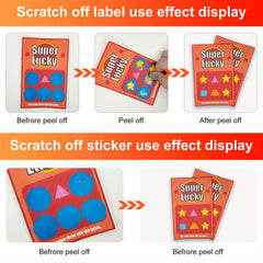 500pcs 25x25mm Scratch Stickers for Postcards Wedding Game