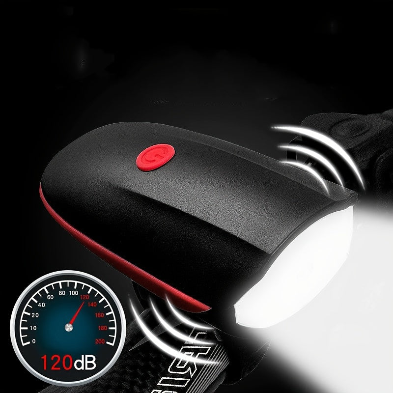 Waterproof USB Rechargeable Bike Lights LED Headlight Horn Bell Front Back Light