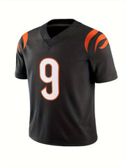 Boys V-neck Rugby Jersey Short Sleeves American Football Shirt