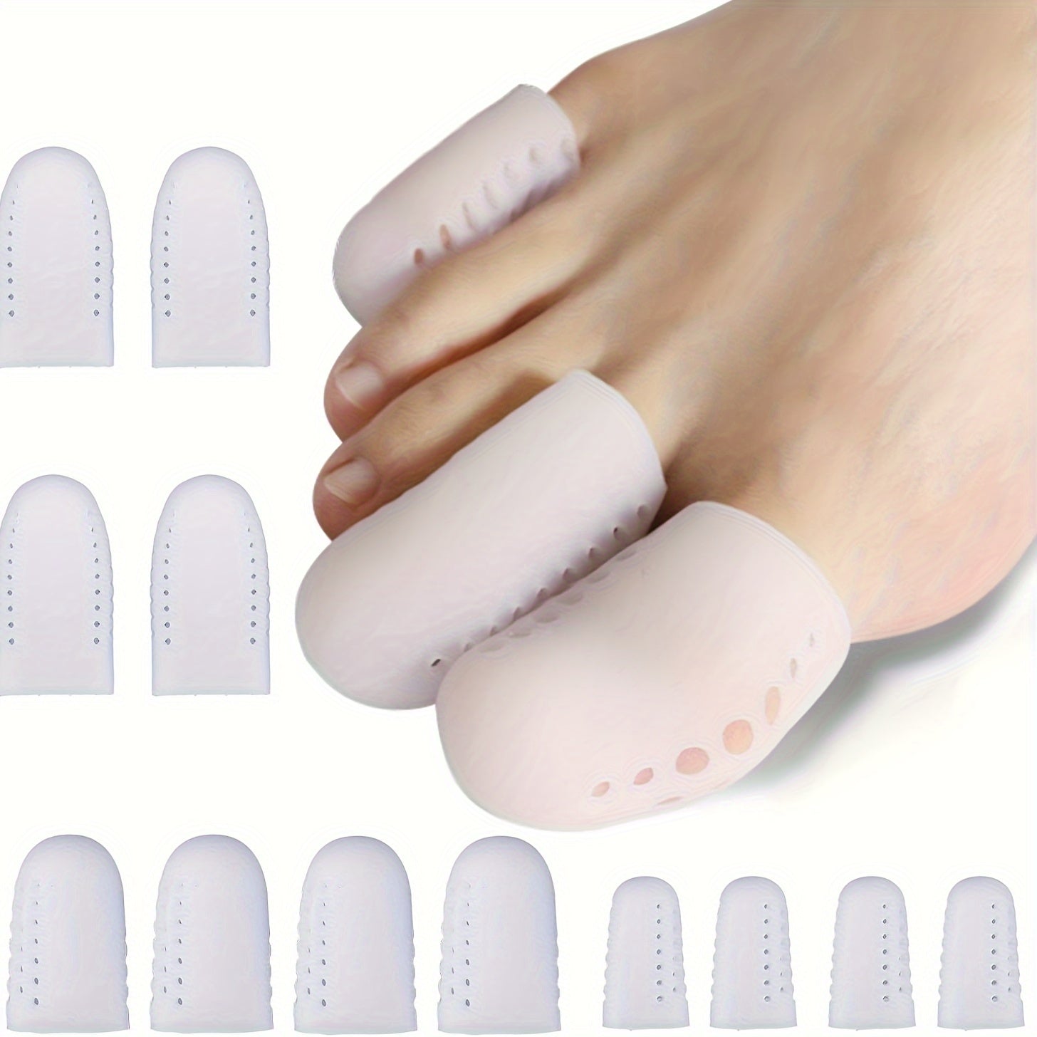 12 Gel Toe Caps Toe Protection For Bunions Big Toes Corns