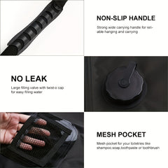 20L Portable Outdoor Solar Hot Water Shower Bag for Camping