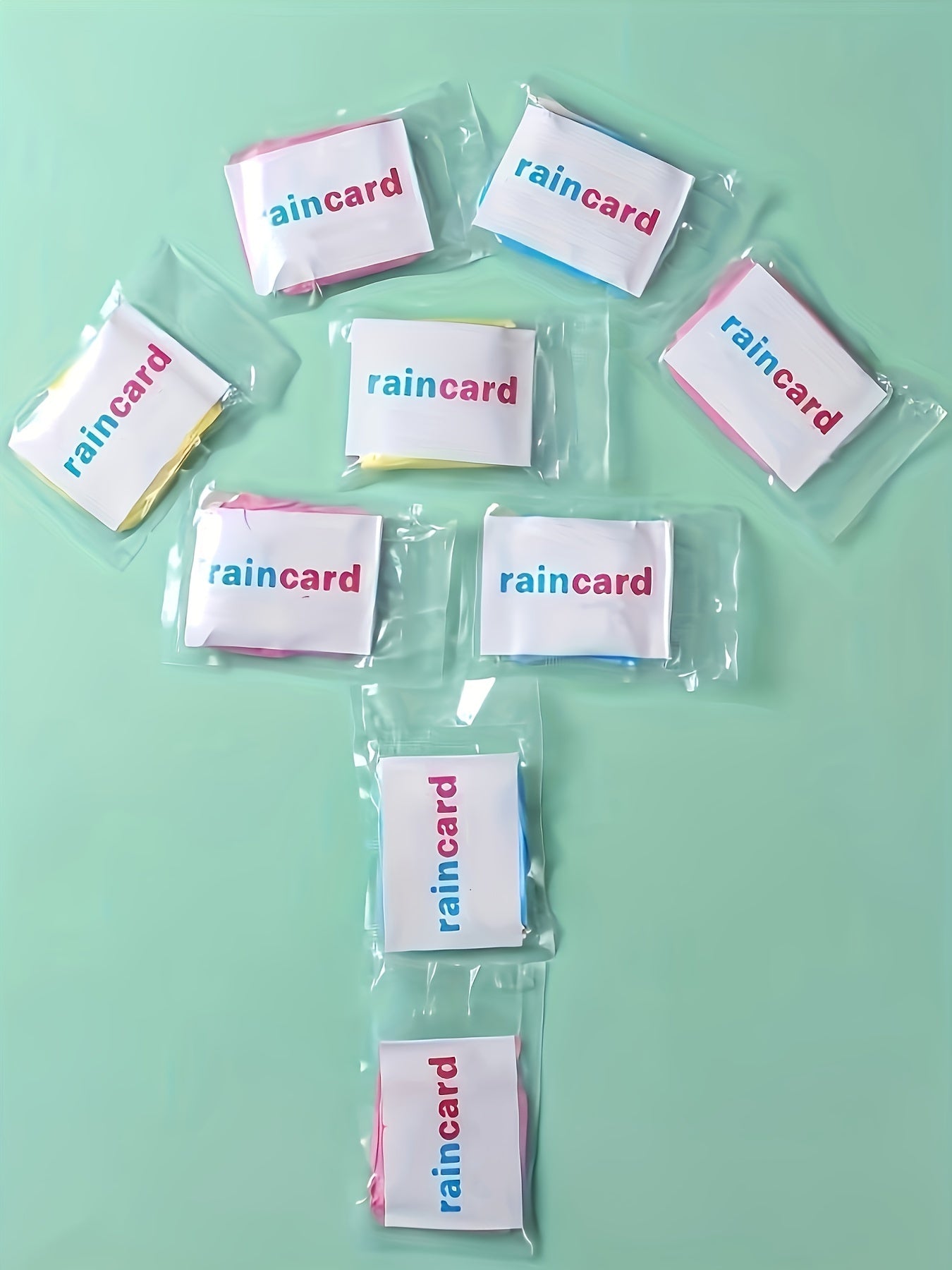 5pcs Disposable Card Raincoat Portable Waterproof Long Raincoat