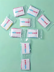 5pcs Disposable Card Raincoat Portable Waterproof Long Raincoat