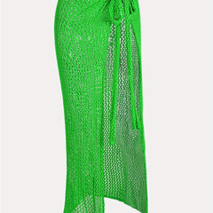 Crochet Beach Wear Skirts Vacation Sexy Maxi Sarong Skirts